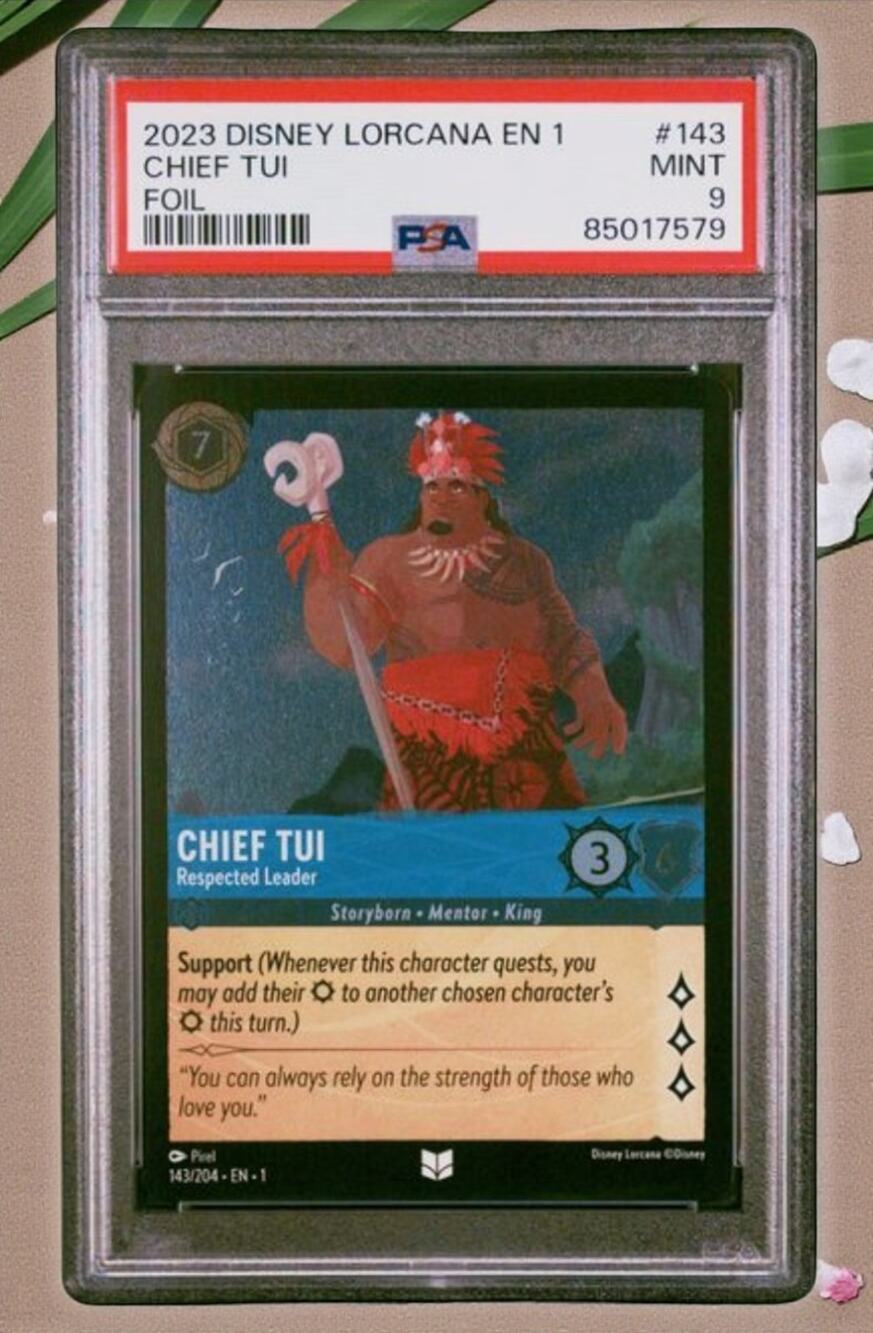 2023 Disney Lorcana The First Chapter Chief Tui #143 Foil PSA 9 Mint